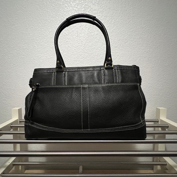 Coach Hampton Black Shoulder Bag/satchel with Braided creed patch M0693-10531 - Picture 3 of 17